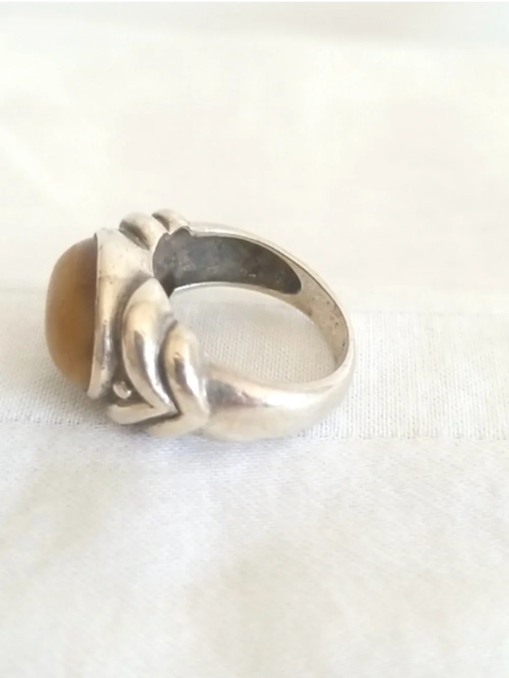 Vintage Sterling Silver Tiger Eye Ring | Size 6